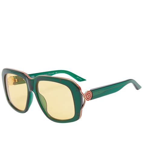 Casablanca Oversized Square Sunglasses Dark Green And Red End Us