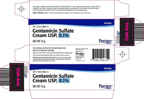 Check spelling or type a new query. Gentamicin Cream - FDA prescribing information, side ...