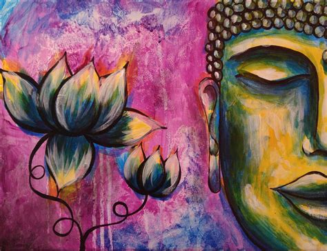 How To Paint Buddha Step By Step Acrylic Painting On Canvas For