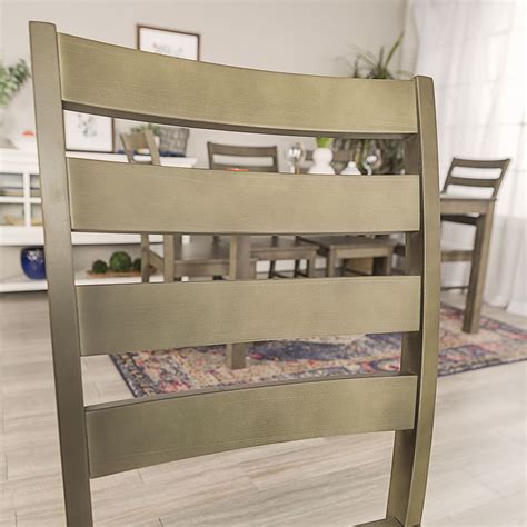 Modern Farmhouse Dining Chair Set Of 2 Aged Grey By Walker Edison