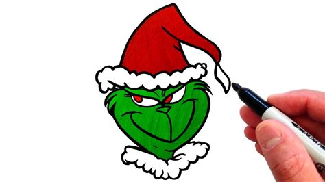 How To Draw The Grinch Head And Face Youtube