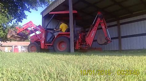 Kubota L35 3 Point Removal And Backhoe Attachment Youtube