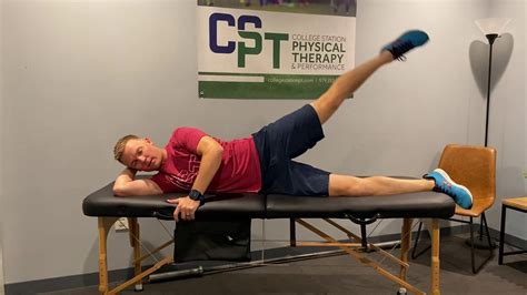 Sidelying Hip Flexion Into Hip Extension With Abduction Youtube
