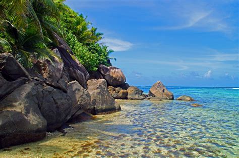 Gambar Pantai Pemandangan Alam Pasir Batu Lautan Langit