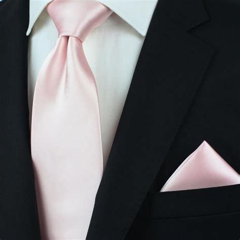 Blush Necktie And Pocket Square Set Wedding Tie Set In Blush Etsy