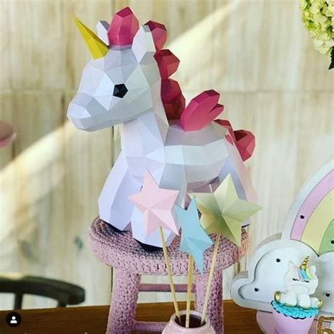 Unicorn Papercraft Unicorn Pony Diy Crafts Unicorn Ts Etsy In 2021