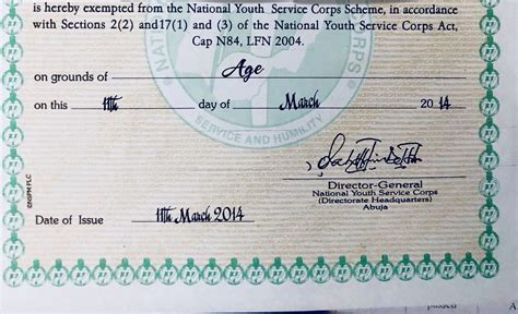 Rosanwo On Twitter Nysc Certificate And Exemptions Are Signed By The