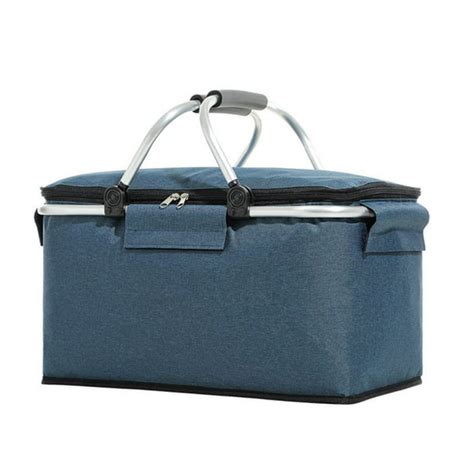 Holocky Large Picnic Basket Insulated Foldable Cooler Bag For Camping