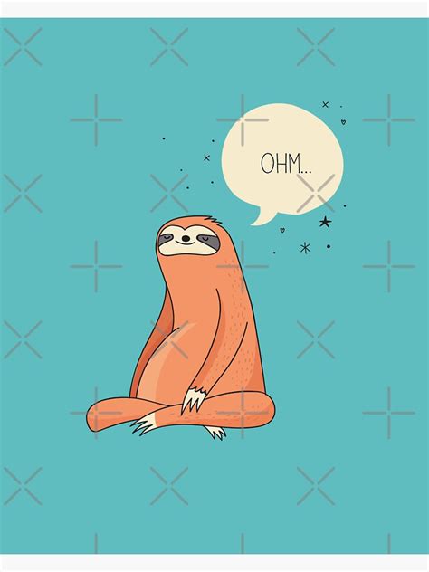 Ohm Sloth Funny Sloth Cartoon Sloths Cute Sloths Sticker By Nariman Design Redbubble