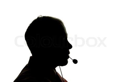 Isolated Silhouette Of Manager On White Stock Image Colourbox