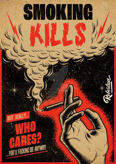 smoking kills poster by roberlan on deviantart