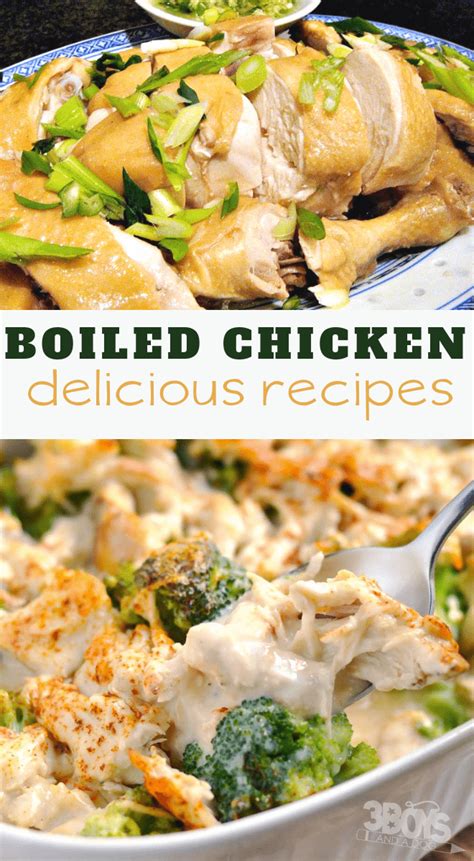 Simple Boiled Chicken Recipes - 3 Boys and a Dog
