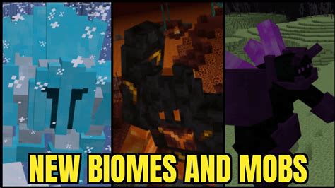 10 New Mobs And Biomes In Minecraft Mcpe Miner Improvements Addon