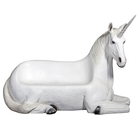 Mystical Horned Unicorn Sculptural Bench Ne140001 Design Toscano