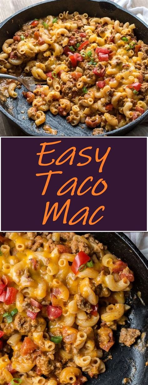 Red snapper, halibut, cod, tilapia, even shrimp. Easy Taco Mac | Easy taco, Taco mac and cheese, Mac recipe
