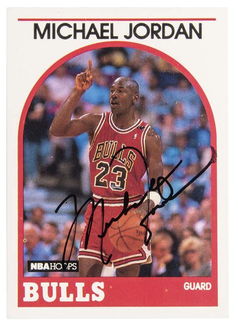 Lot Detail 1989 90 Hoops 200 Michael Jordan Signed Card Beckett