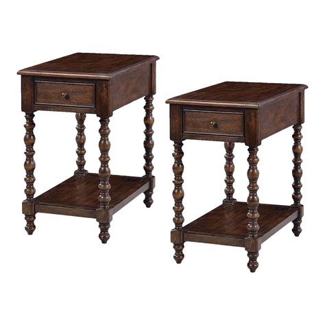 Pair Of Jacobean Style Side Tables Chairish