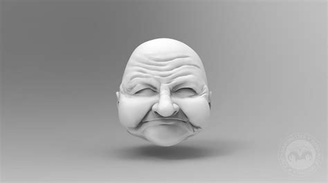 Very Old Man Head Model For 3d Printing Marionettescz
