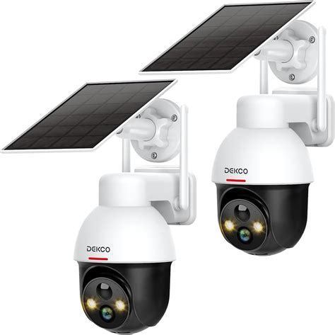Dekco Solar Security Cameras Wireless Outdoor 2k Hd Resolution Wifi