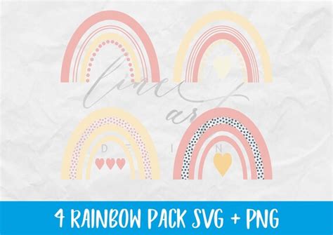 Rainbow Sticker SVG Svg Files For Cricut Silhouette Cut Etsy