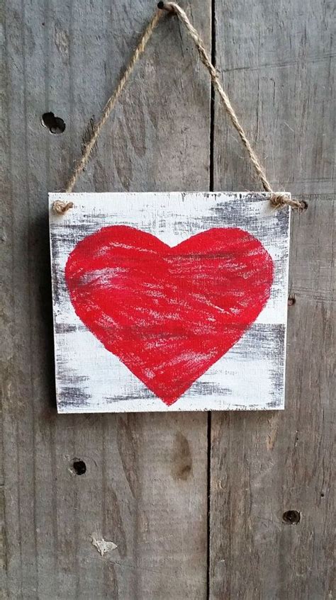 30 Simple Wooden Signs For Valentines Day Trenduhome Diy Valentine