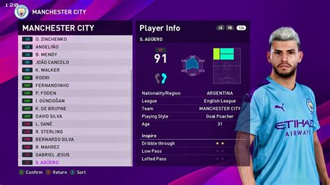 Manchester City Players Faces And Ratings Pes 2020 Youtube