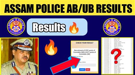 Assam Police Ab Ub Apro Results Announced Assam Police Ab Ub Results