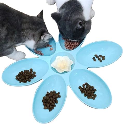 2 Pack Cat Bowls Cat Food Water Bowls Dishes Multi Cat Feeder 6 Meal