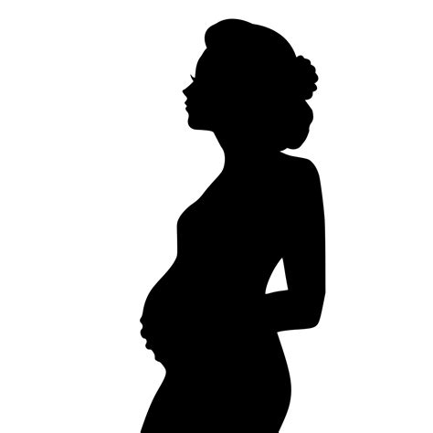 Fotos Gratis Embarazada Silueta Dama Madre Vector Icono Art