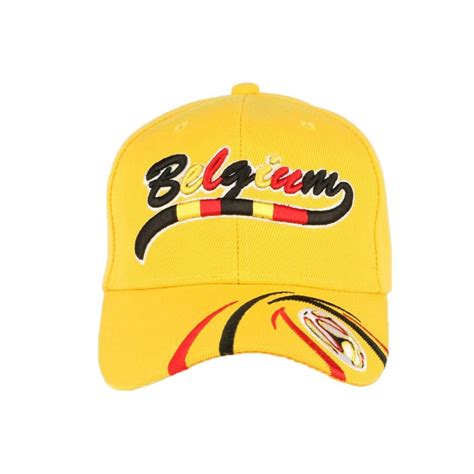 Bienvenue sur la boutique des diables rouges ! Casquette Belgique foot jaune rouge noir, casquette ...