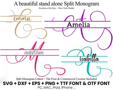 Split Monogram Svg Name Svg - 54+ SVG File for Silhouette