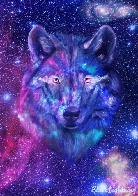 Galaxy Wolf By Blacklightning95 On Deviantart Spirit♡wolf ♡ Dessin