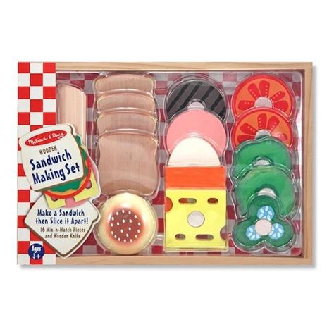 Melissa And Doug® Sandwich Making Wooden Play Food Set In 2020 Wooden
