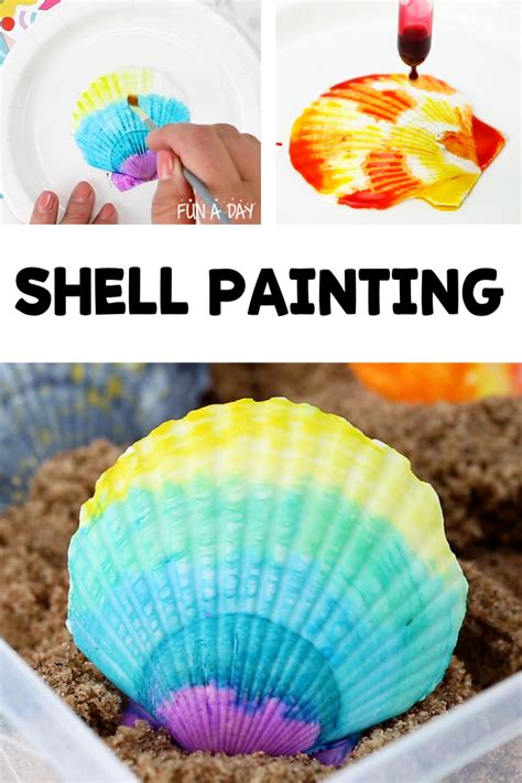 Shell Painting Process Art In Preschool Fun A Day