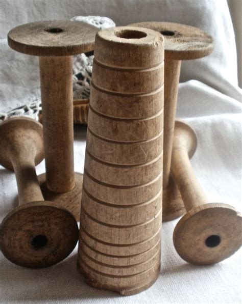 Primitive Bobbin Spools Wood Spool Vintage Sewing Machines Vintage