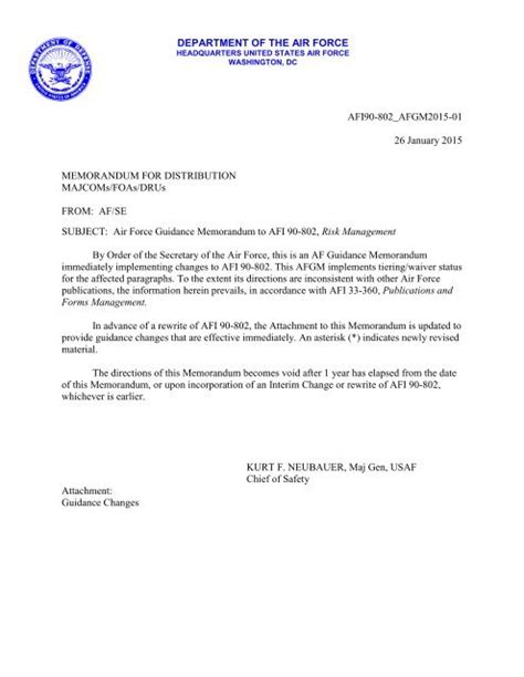 Department Of The Air Force Letterhead Template Template Business Format