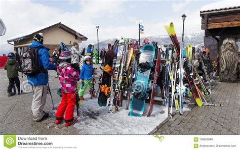 People In The Olympic Village In Sochi Russia Editorial Image Image