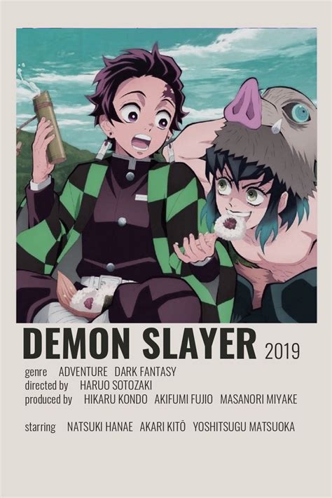 Demon Slayer Minimalist Polaroid Anime Printables Anime Canvas