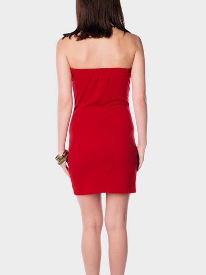 Sexy Y Hermoso Vestido Corto Strapless Rojo Con Negro 45000 En Mercado Libre