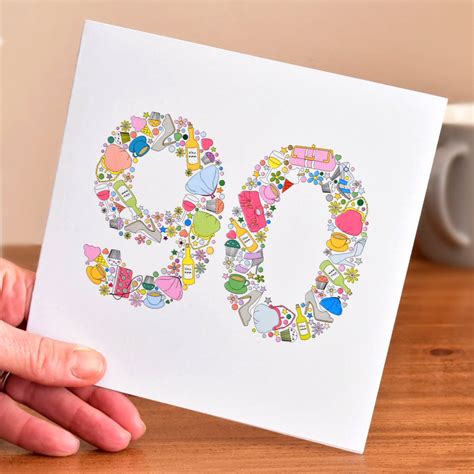 Finally, all pictures we have been displayed on this site will inspire you all. Girlie Things 90th Birthday Card By Mrs L Cards | notonthehighstreet.com