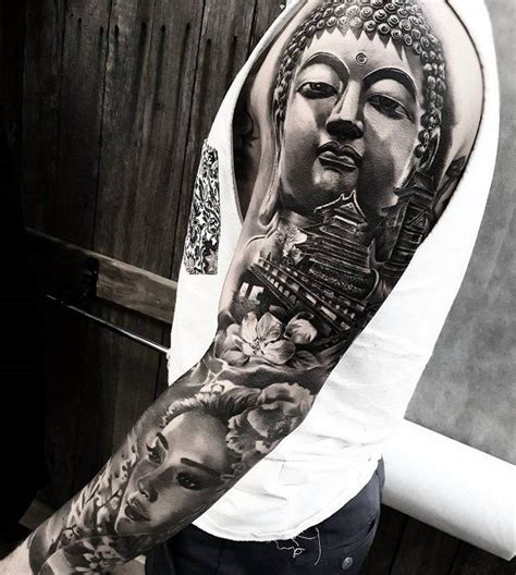 A buddha tattoo almost seems to be made for a sleeve piece. 60 Inspirational Buddha Tattoo Ideas | Буддийские ...