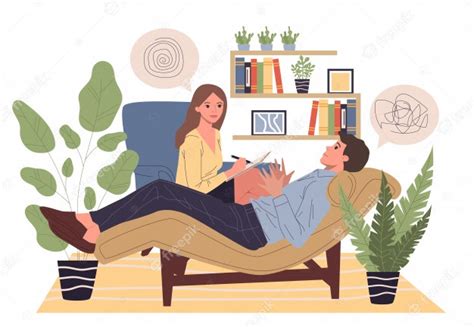 Premium Vector Patient Counseling With Psychologist Illustration