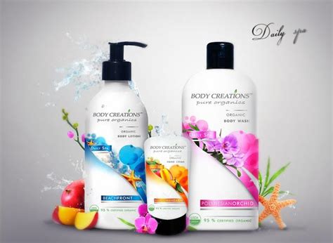 Body Creations Daily Spa Fragrance Packaging Label Design Organic
