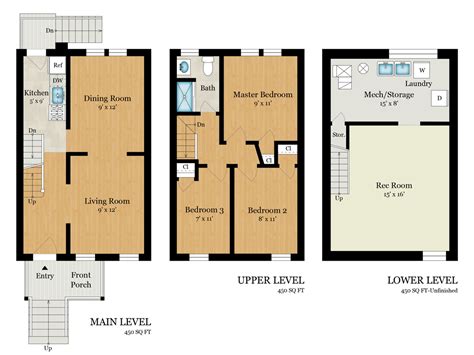Choose from various styles and easily modify your floor plan. Row House Floor Plans Washington Dc