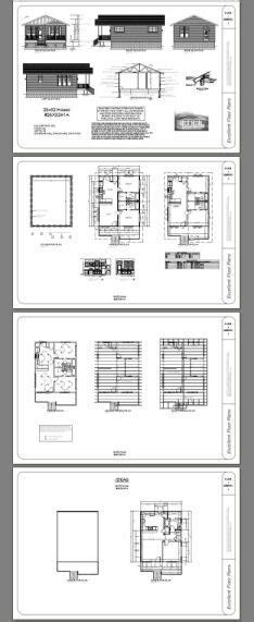 26x32 House 2 Bedroom 2 Bath 832 Sq Ft Pdf Floor Plan 1a Ebay