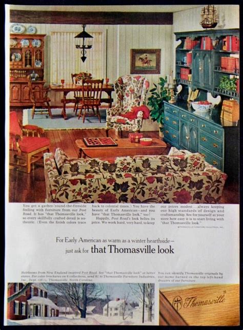 A style popularized in the late 1700s. Vintage Early American Furniture Magazine Ad | 1967 ...