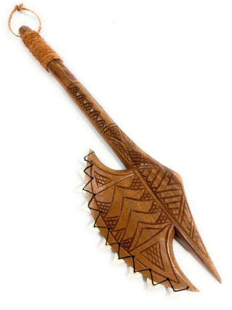 Hawaiian Koa Weapons Weapon Shark Teeth Koa Wood Clubs Polynesian