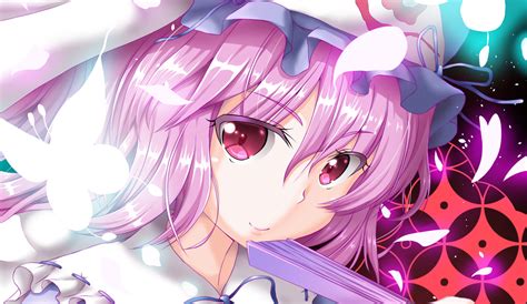 Anime Pink Hair Yuyuko Saigyouji Smile Girl Pink Eyes Wallpaper