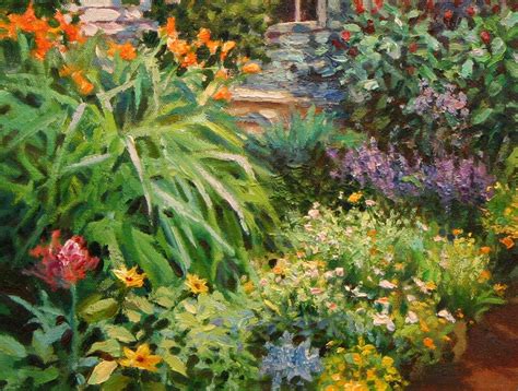 Impressionist Victorian Garden Painting