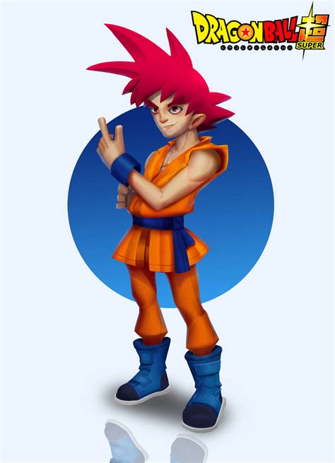 Goku Ssjgod Fanart By Tronniel On Deviantart